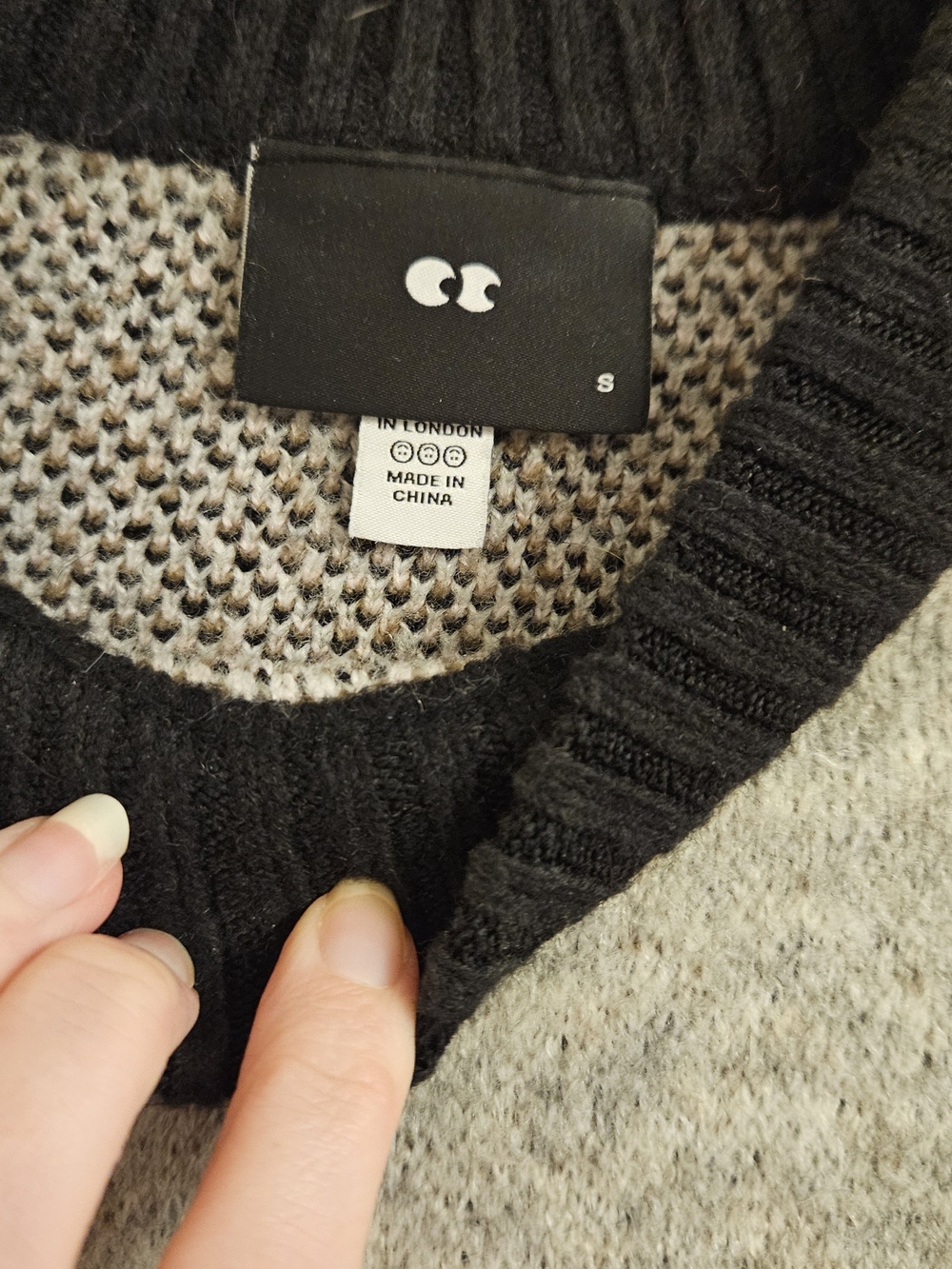 Lazy Oaf Grey & Black Kitten Intarsia Sweater - Picture 2 of 2